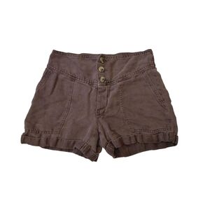 Aerie High Waist Brown Shorts